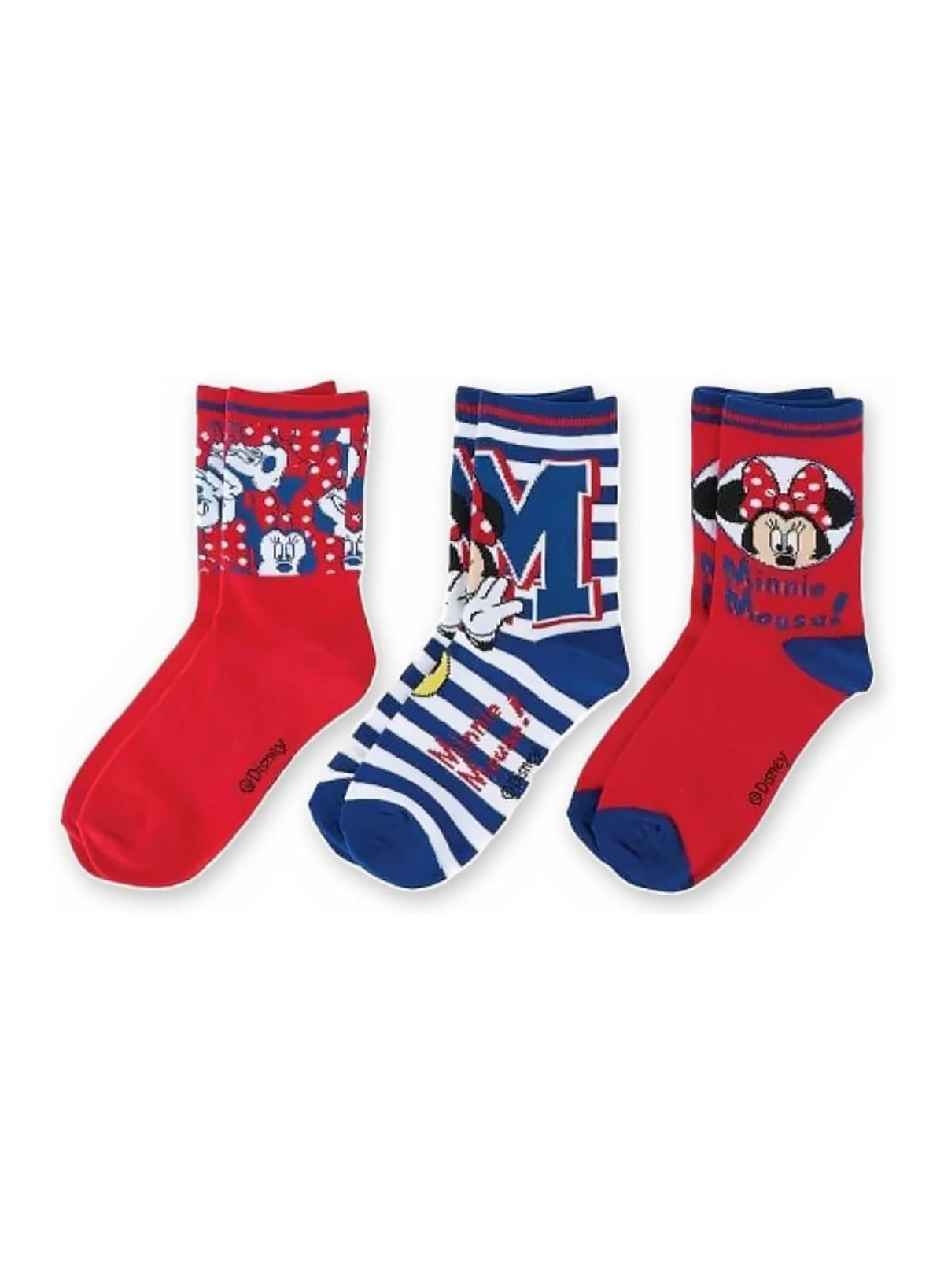 Disney Minnie Mouse 3-Pack Socks Multicolour — Girls