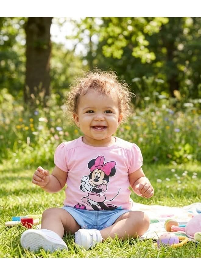 Disney Minnie Mouse Light Pink T-Shirt for Baby Girls - photo 3 - KIDS Tv Egypt
