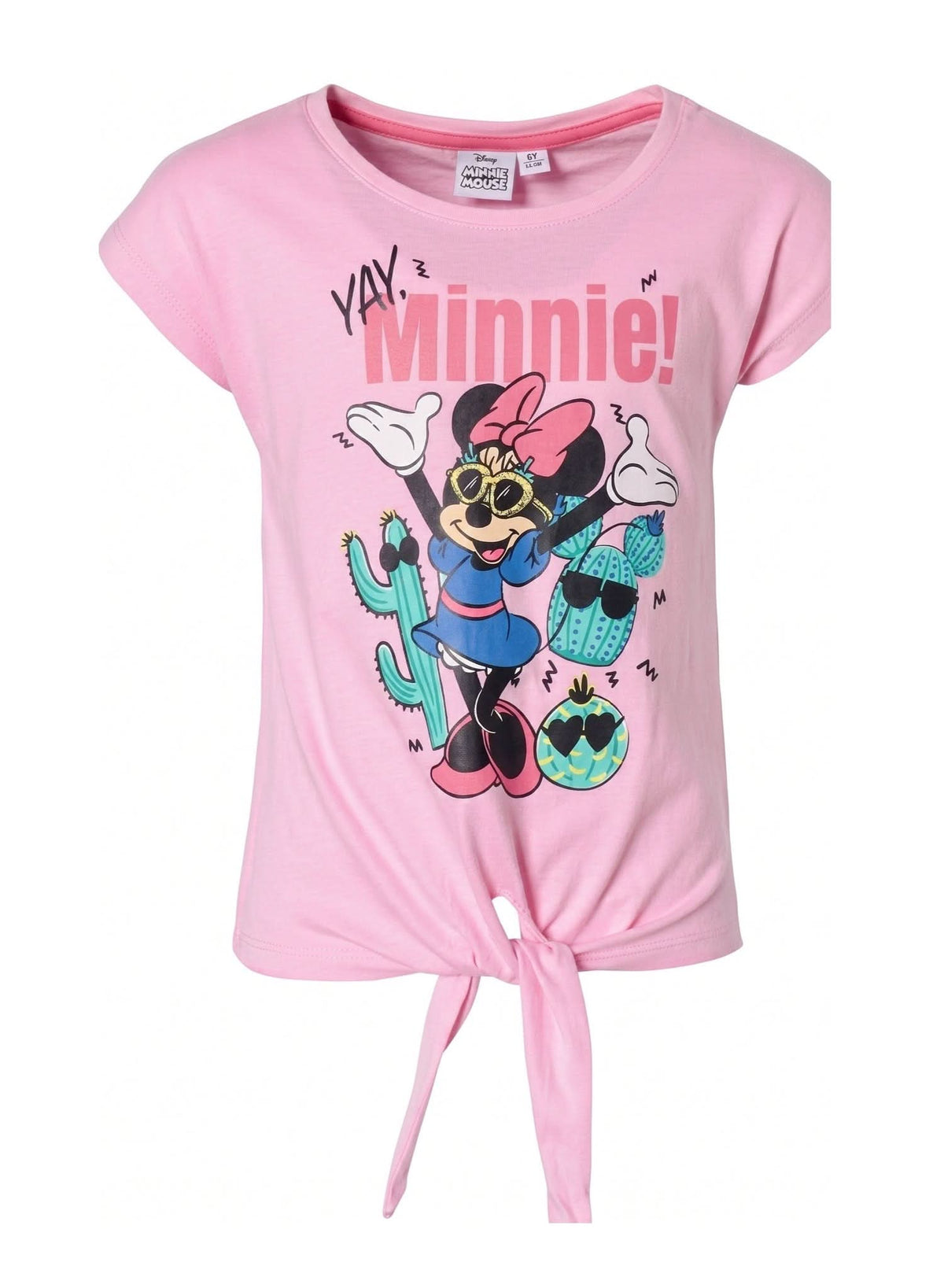 Disney Minnie Mouse Pink Tie-Front T-Shirt — Girls