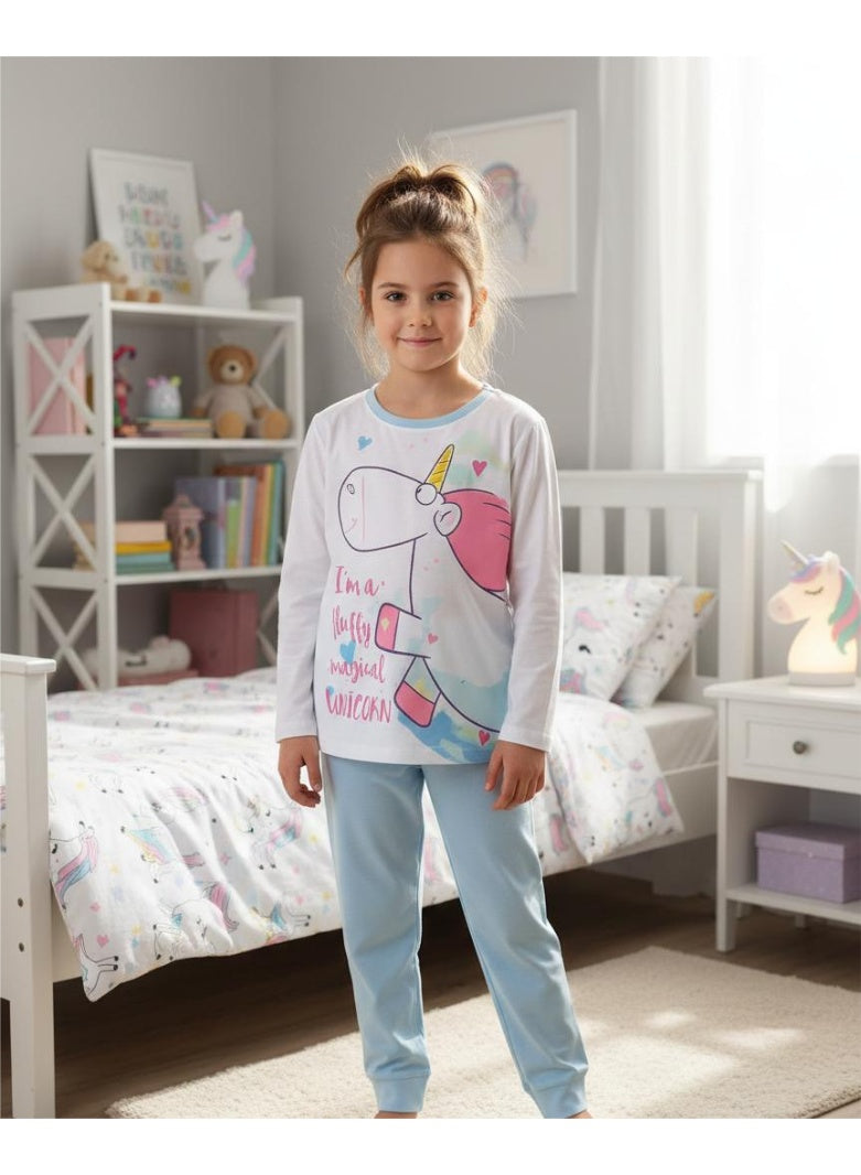 Minions magical unicorn girls pajama long sleeve by kids TV 100%cotton