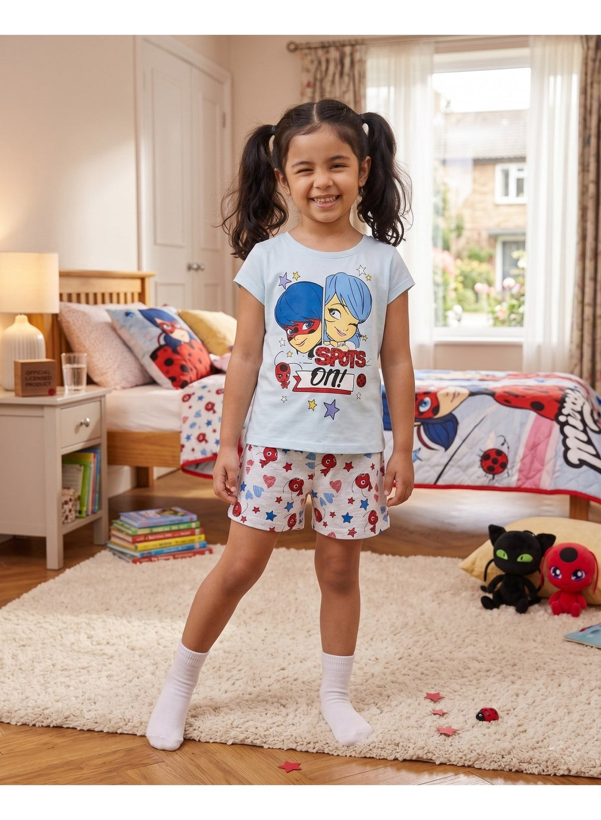 Miraculous Ladybug girls short-sleeve pajama 100% cotton by kids tv
