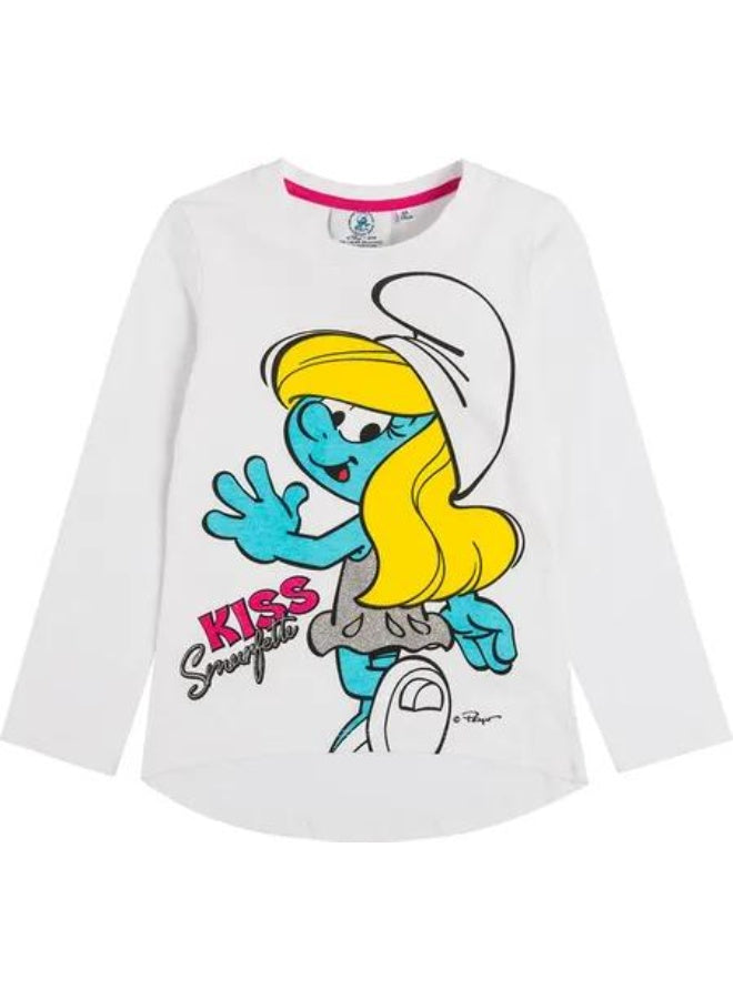Smurfs Smurfette long sleeve t-shirt  100% cotton by kidstv