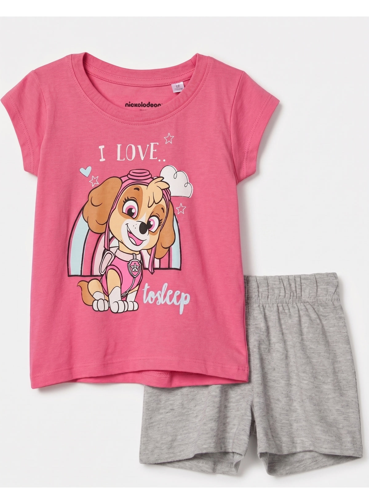 Paw Patrol pink two-piece pajama set 100% cotton by kids tv
