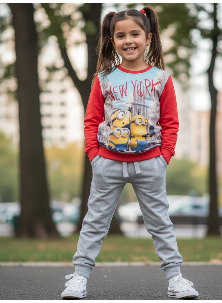 سويتشيرت Minions' world للفتيات من Kids TV100% قطن