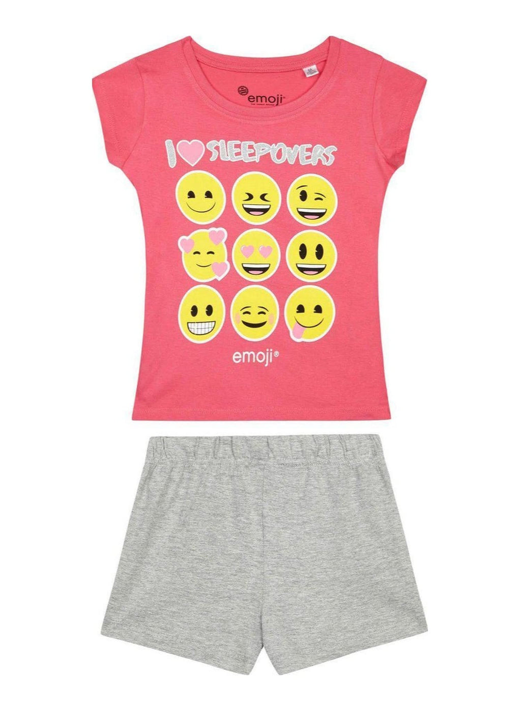 Emoji Sleepover Pink Short Pyjama Set — Girls