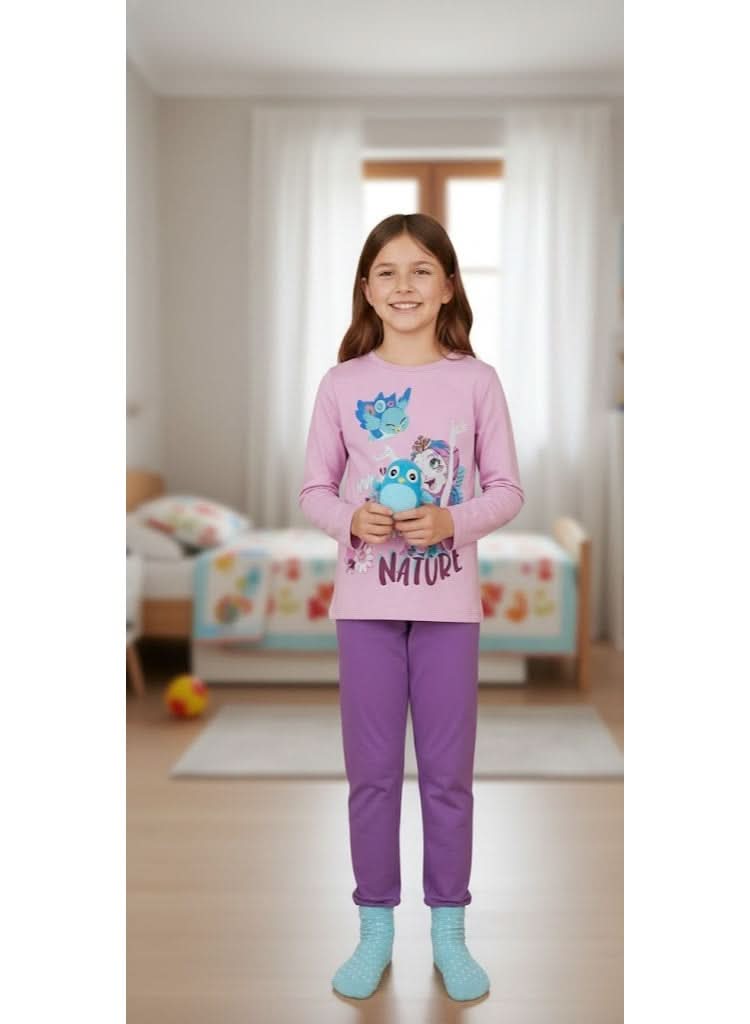 Enchantimals Lilac Long Pyjama Set for Girls - photo 2 - KIDS Tv Egypt
