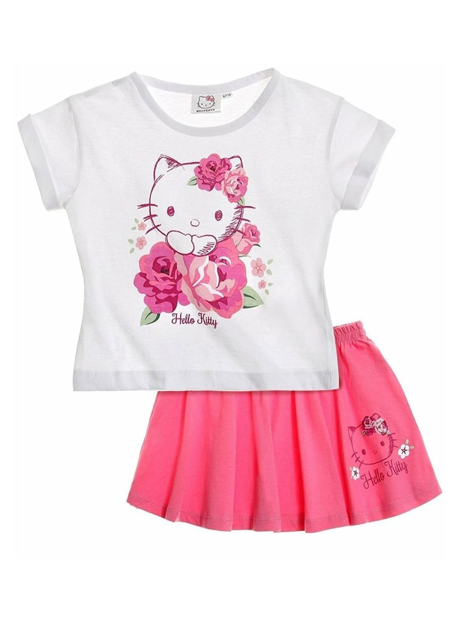Hello Kitty Set Girl Skirt + T-Shirt by kids tv 100%cotton