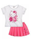 Hello Kitty Set Girl Skirt + T-Shirt by kids tv 100%cotton