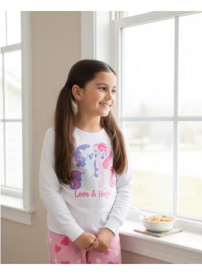 طقم بيجامة صوف مرجاني My Little Pony للفتيات من Kids TV