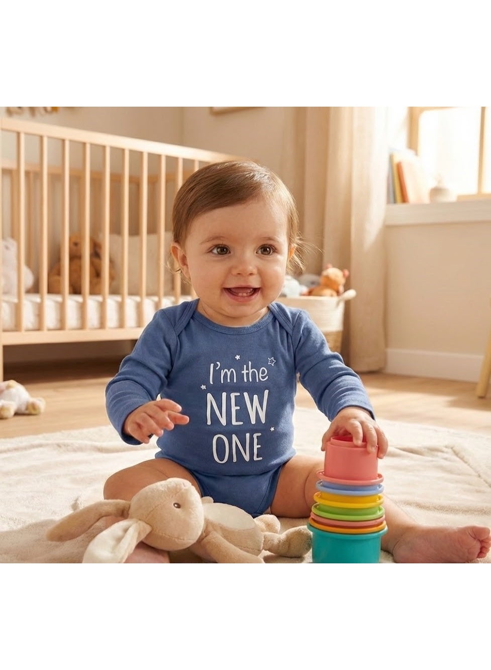 Baby Bodysuit Long Sleeves By Kids TV100%cotton