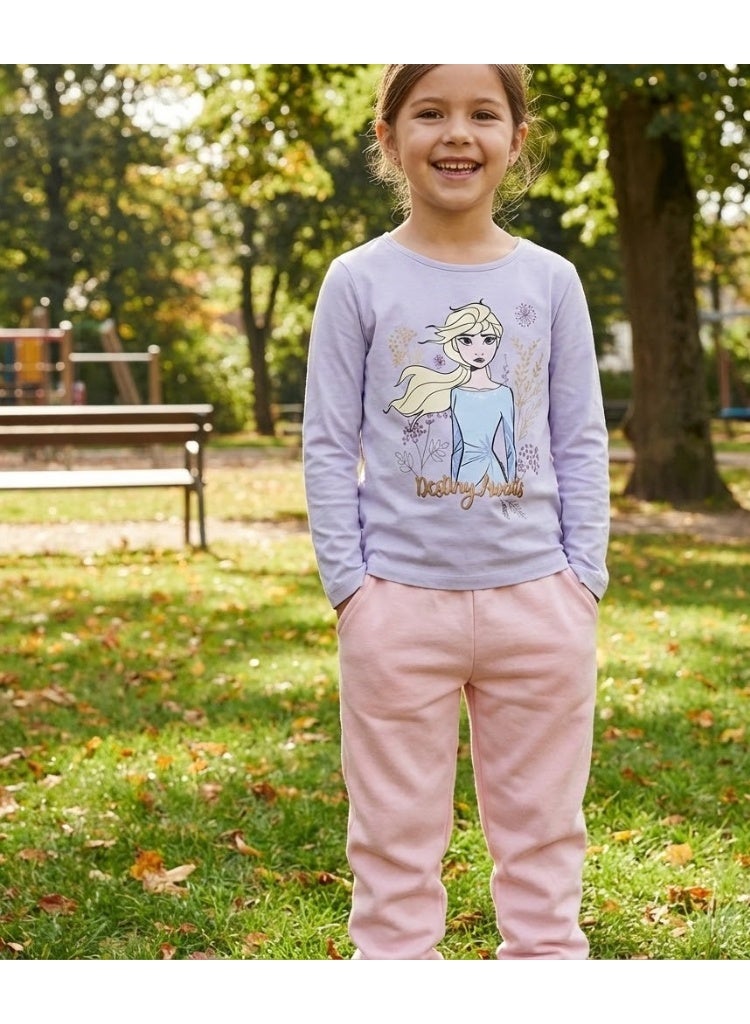Disney FROZEN girl long sleeve t-shirt  by Kids TV100%cotton
