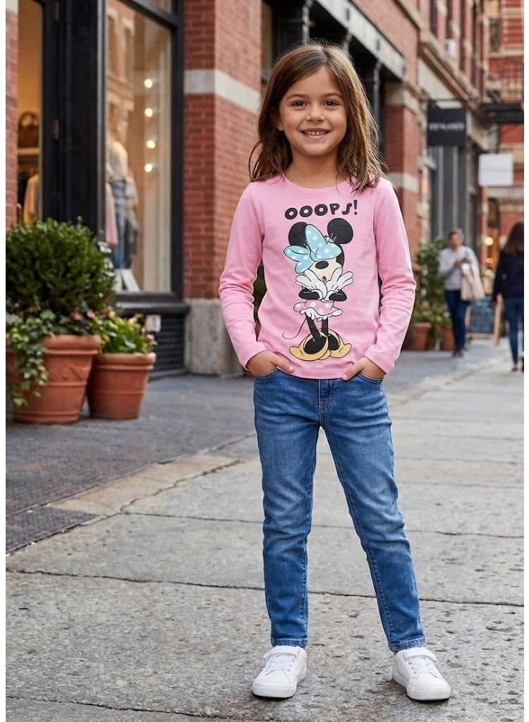Minnie Mouse girls long sleeve T-shirt 100% Cotton by Kids TV