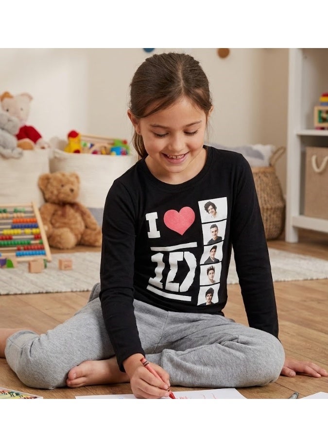 تي شيرت أطفال 1D One Direction بناتي بأكمام طويلة 100% قطن من Kids TV