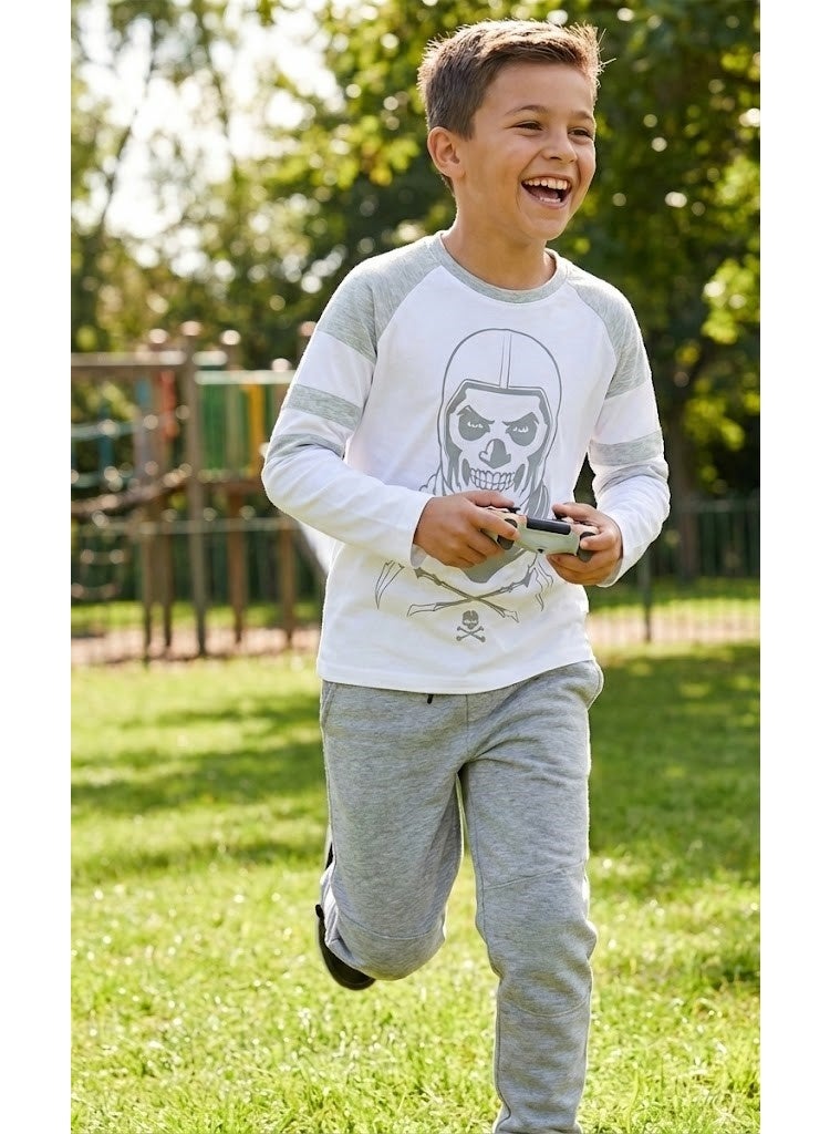 Fortnite Skull Tropper Boy T-Shirt by kidstv 100%cotton