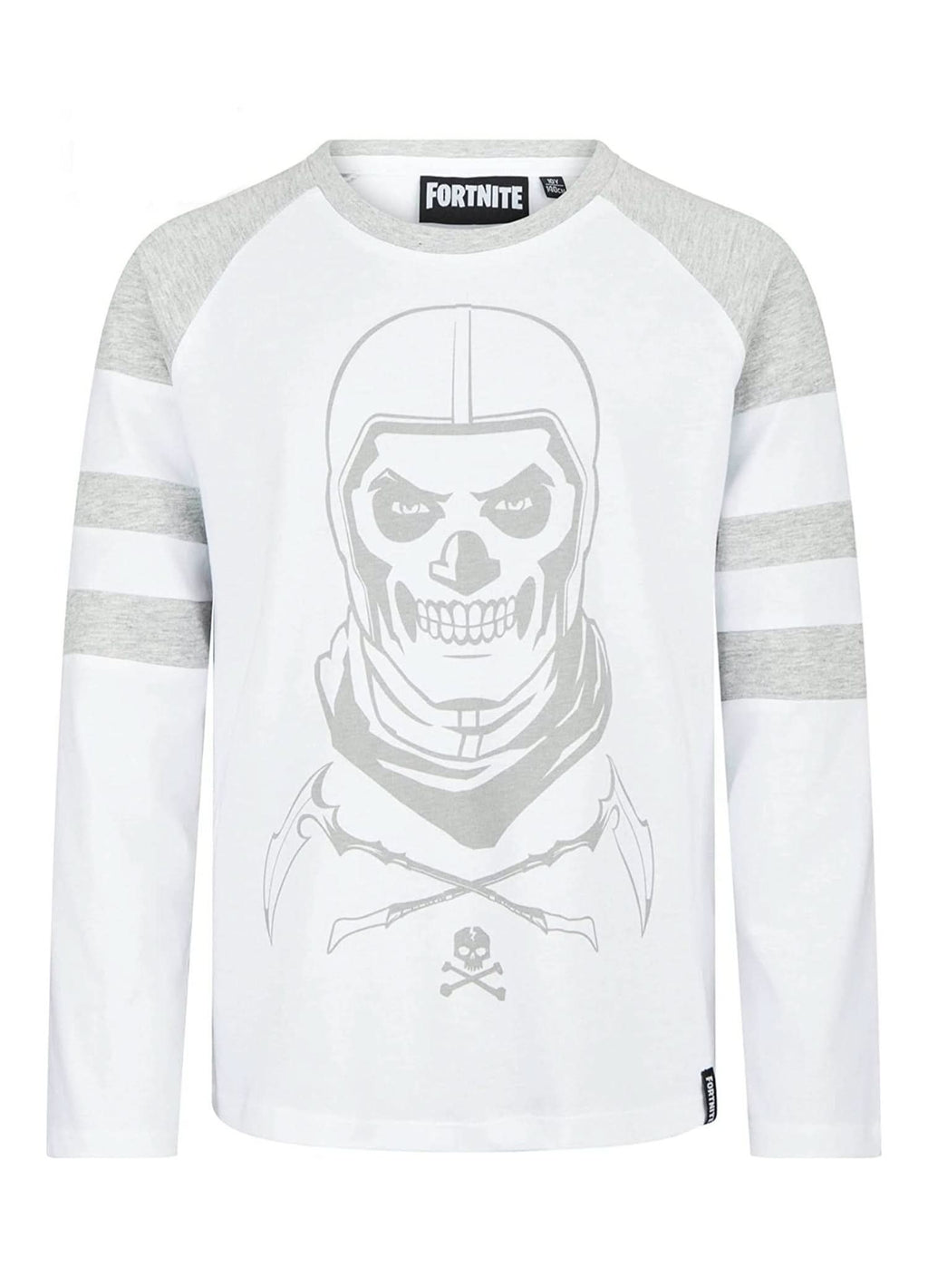Fortnite Skull Trooper White Long-Sleeve T-Shirt for Boys - KIDS Tv Egypt