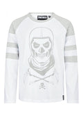 Fortnite Skull Trooper White Long-Sleeve T-Shirt for Boys - KIDS Tv Egypt