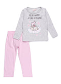Grey Bunny Long Pyjama Set — Girls