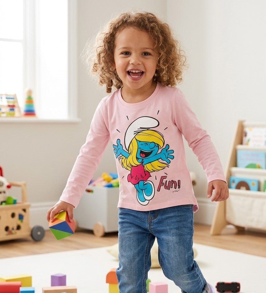 Smurfs Smurfette long sleeve t-shirt  100% cotton by kidstv