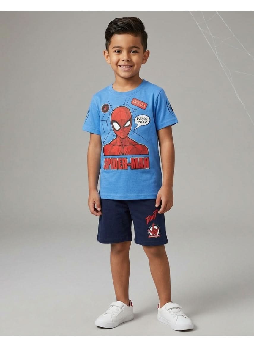 Marvel Spider-Man Blue Short Pyjama Set for Boys - photo 2 - KIDS Tv Egypt