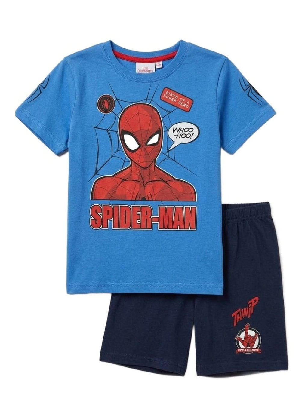 Marvel Spider-Man Blue Short Pyjama Set — Boys