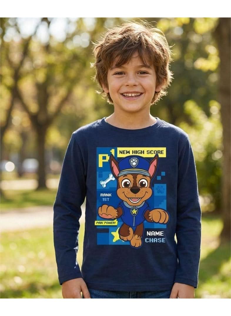 Paw Patrol Chase Navy Long-Sleeve T-Shirt for Boys - photo 2 - KIDS Tv Egypt