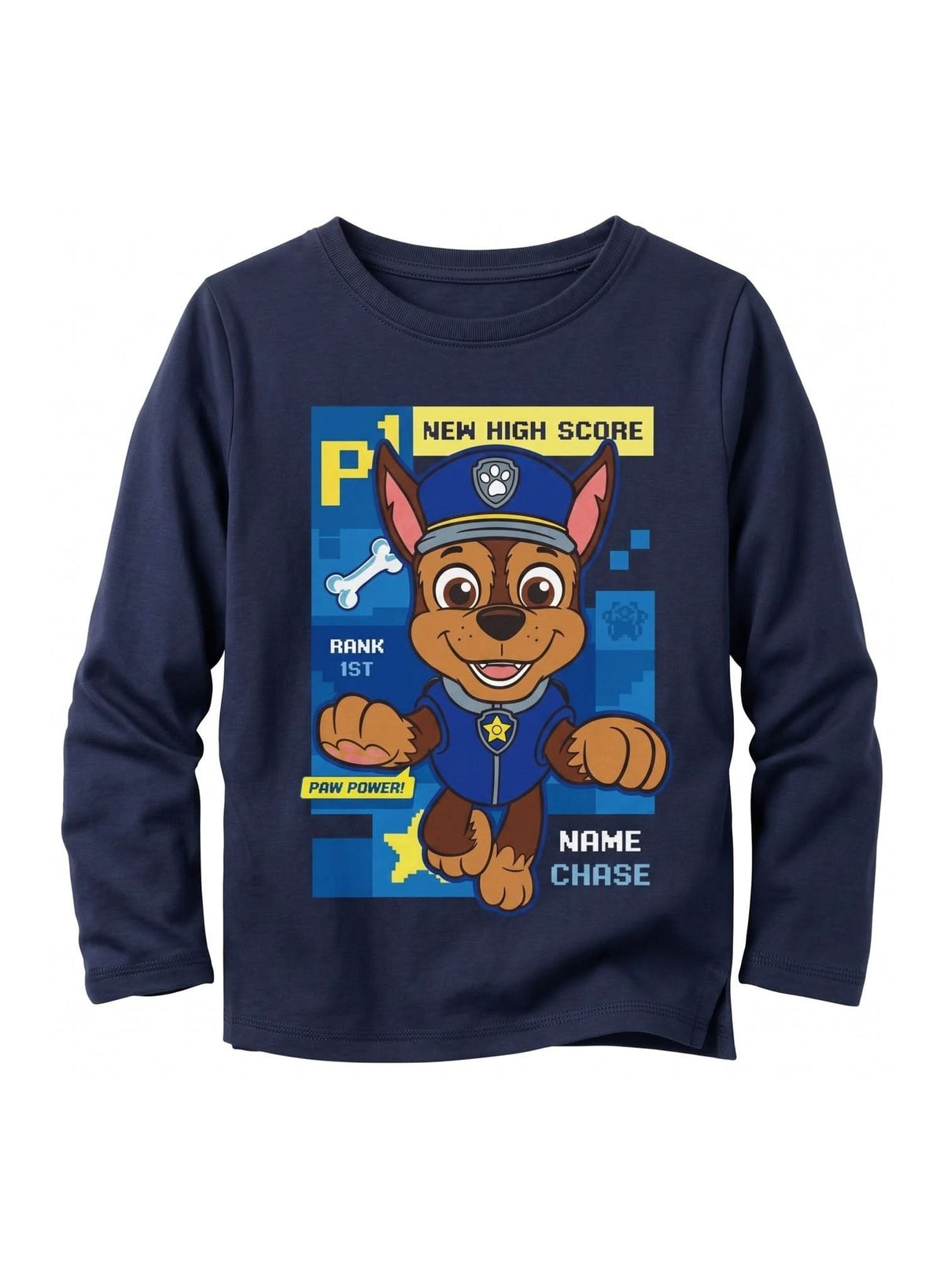 Paw Patrol Chase Navy Long-Sleeve T-Shirt — Boys