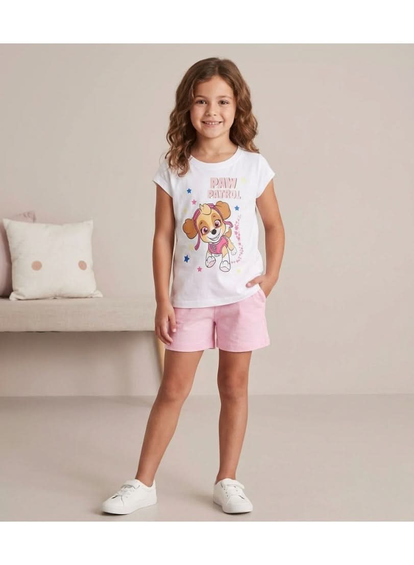 Paw Patrol Skye White & Pink Short Pyjama Set for Girls - photo 2 - KIDS Tv Egypt