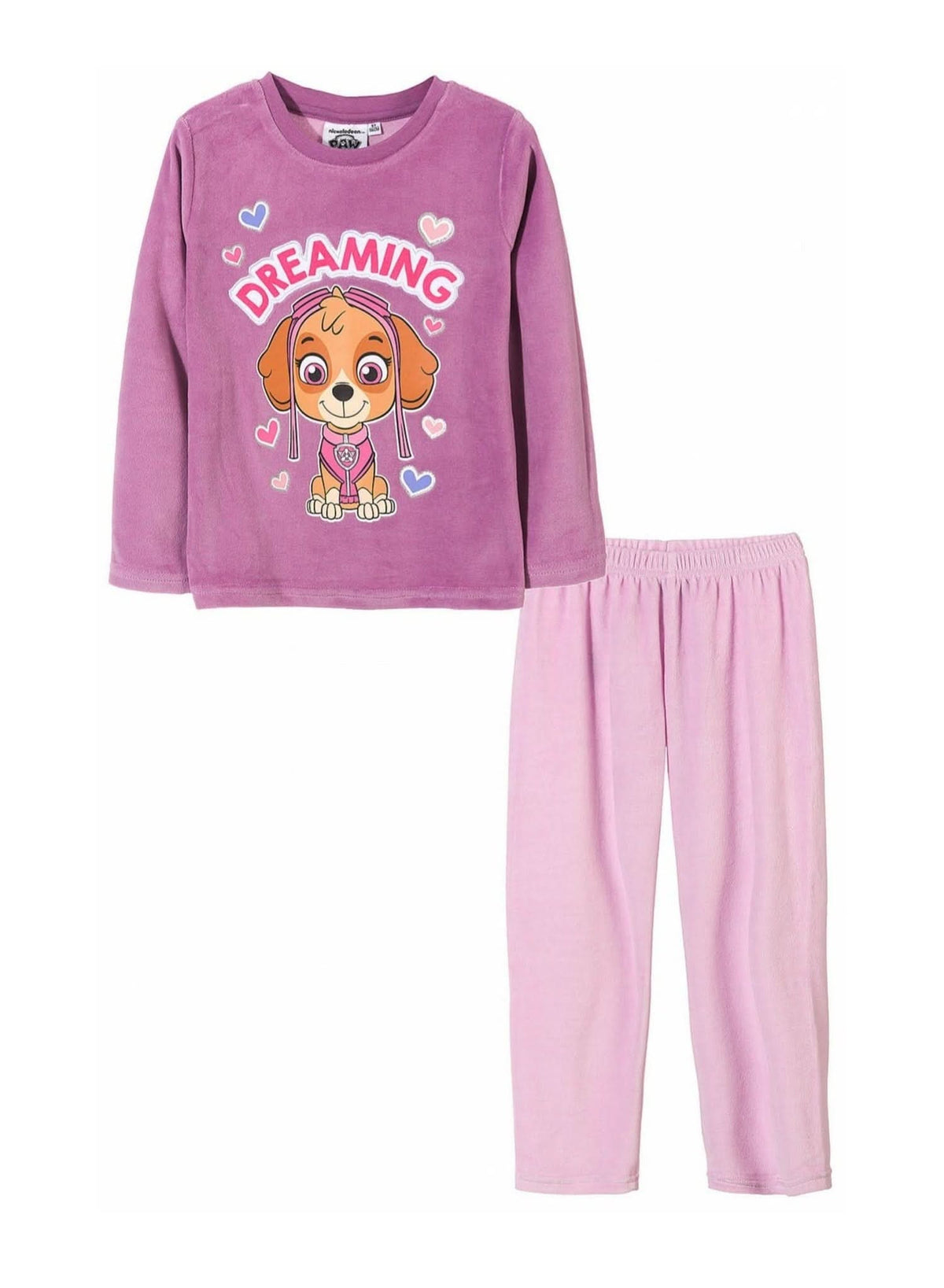 Paw Patrol Skye Winter Bundle — Fleece Pyjamas + 2-Pack Vests — Girls