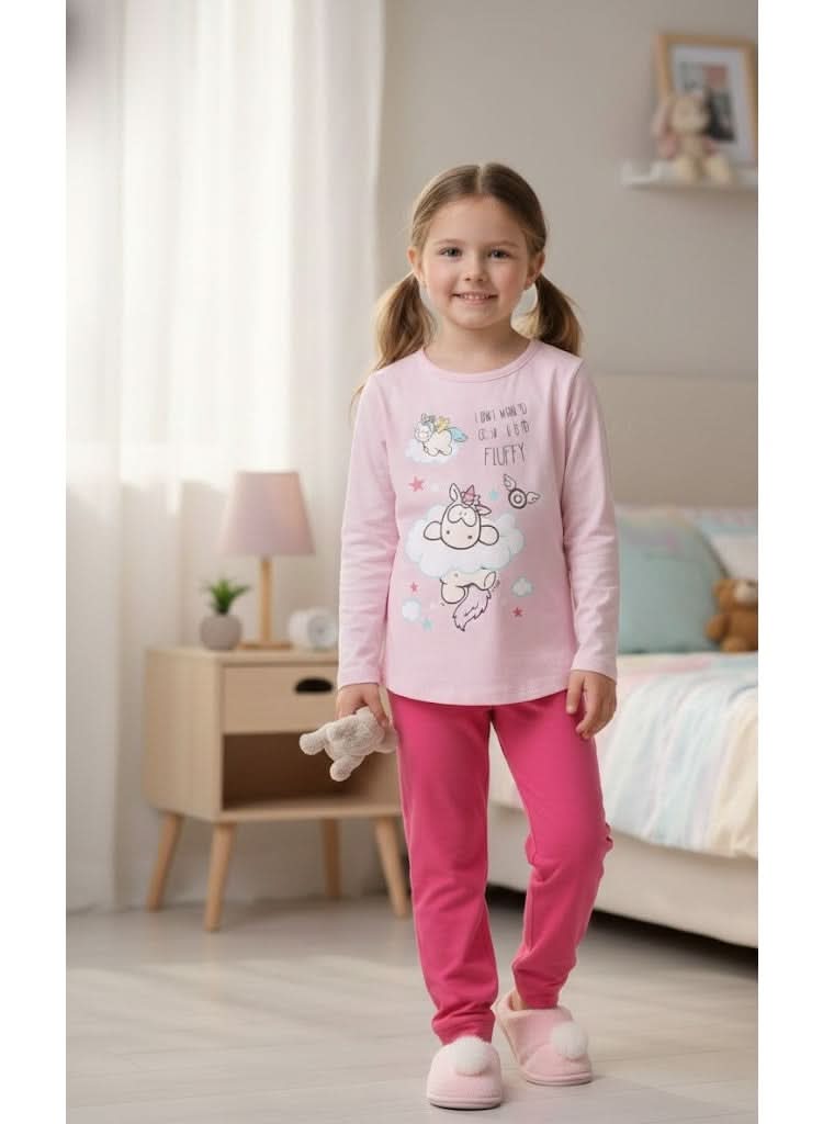 Pink Unicorn Long Pyjama Set for Girls - photo 2 - KIDS Tv Egypt