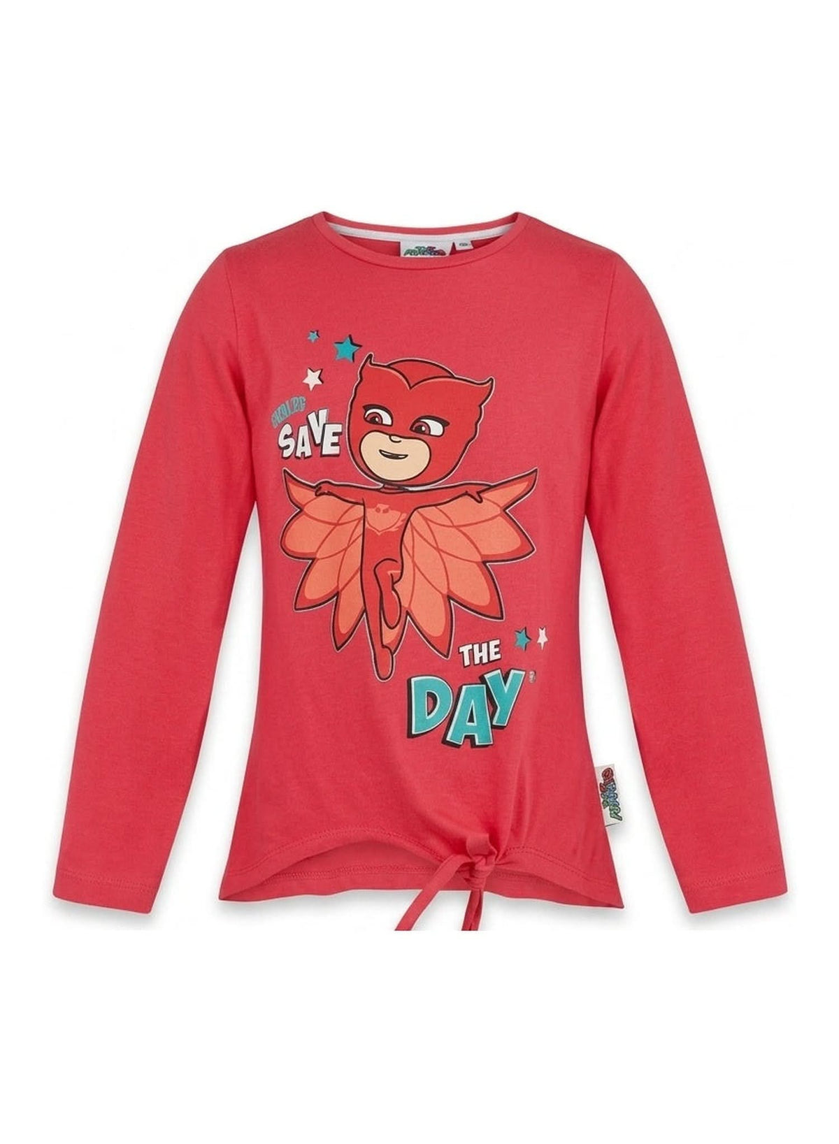 PJ Masks Red Tie-Front Long-Sleeve T-Shirt — Girls