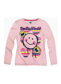 Smiley World Pale Pink Long-Sleeve T-Shirt — Girls