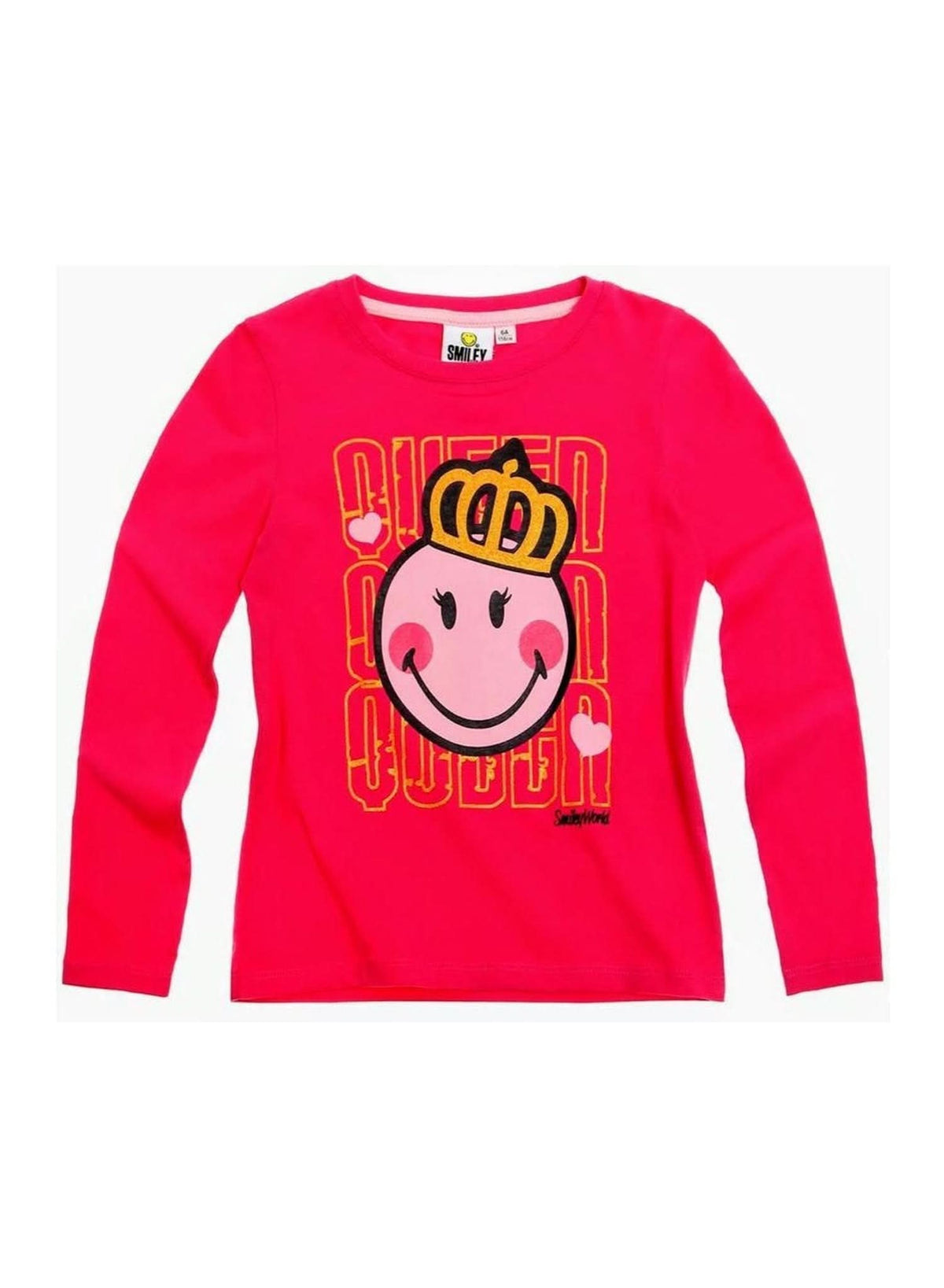 Smiley World Red Long-Sleeve T-Shirt — Girls