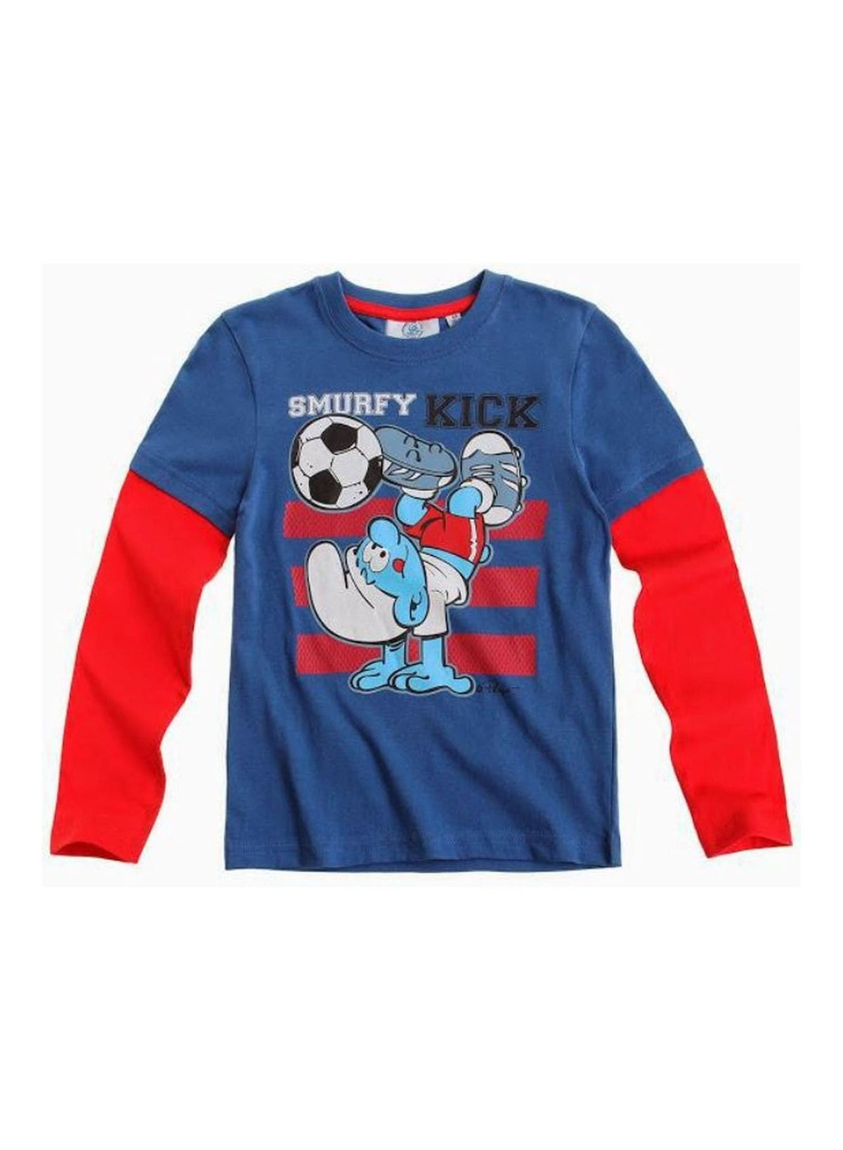 Smurfs Navy & Red Layered Long-Sleeve T-Shirt — Boys