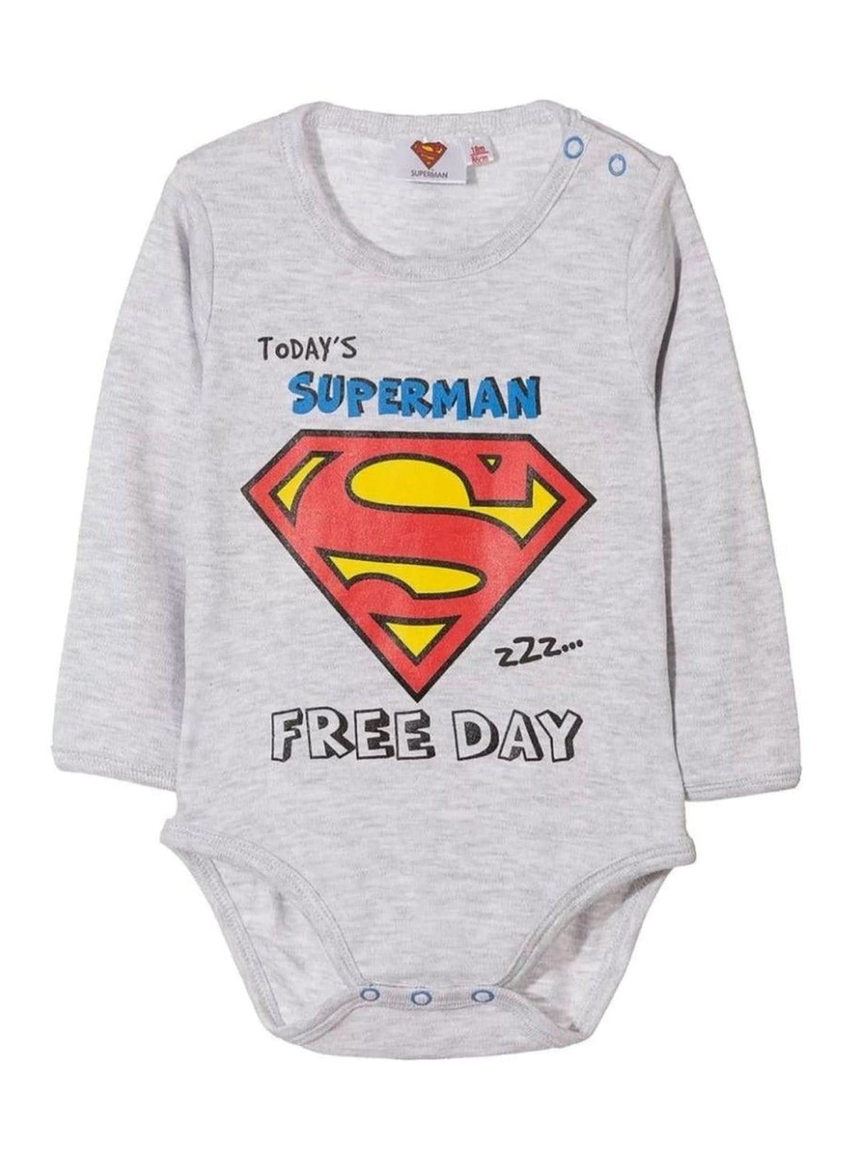 بودي سوت سوبرمان "Free Day" بأكمام طويلة — بيبي ولادي