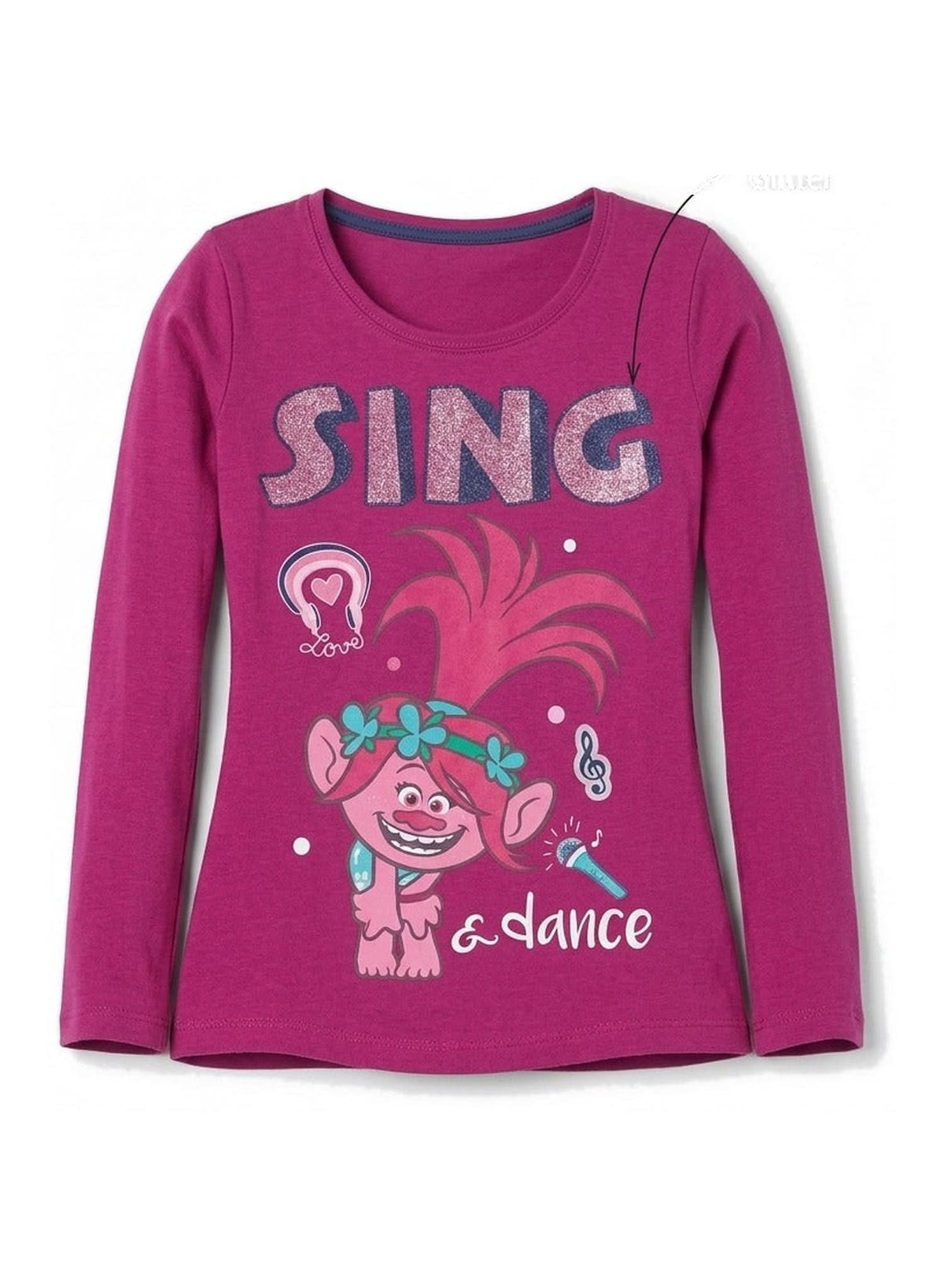 Trolls Pink Long-Sleeve T-Shirt — Girls