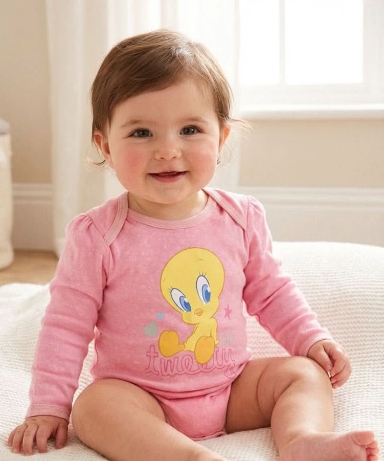 Tweety Baby Bodysuit Long Sleeve 100% Cotton - photo 3 - KIDS Tv Egypt