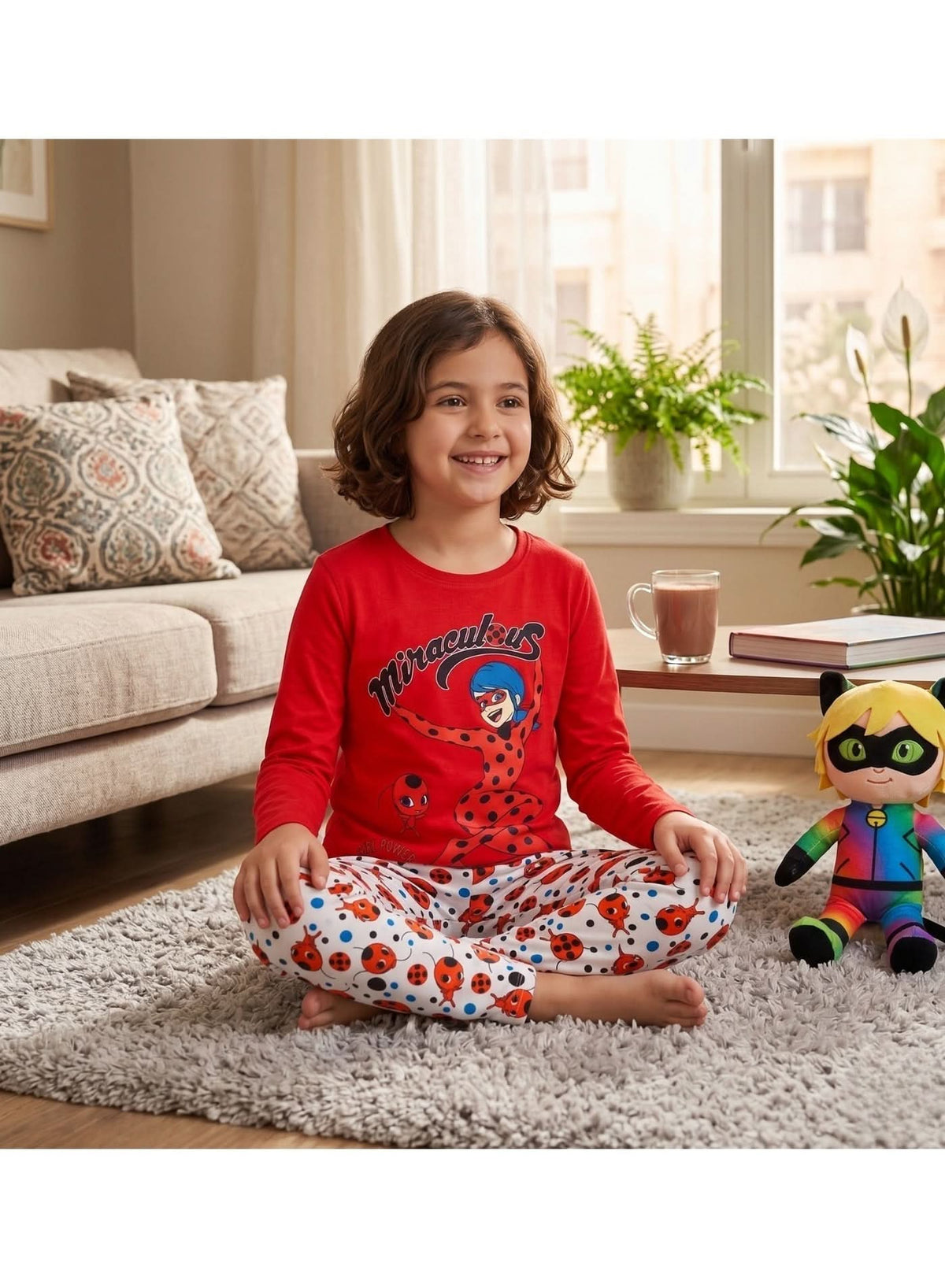 ZAG Heroez Miraculous Ladybug Girls' Long Sleeve Pyjama Set 100% Cotton - photo 2 - KIDS Tv Egypt